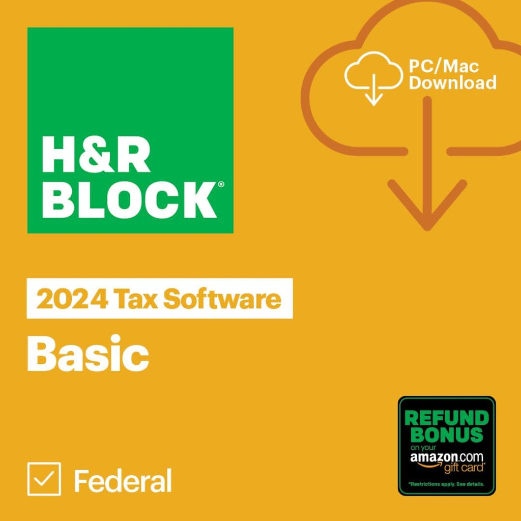 TaxFlux - H&R Block Tax Software Basic 2024 Win/Mac [PC/Mac Online Code]
