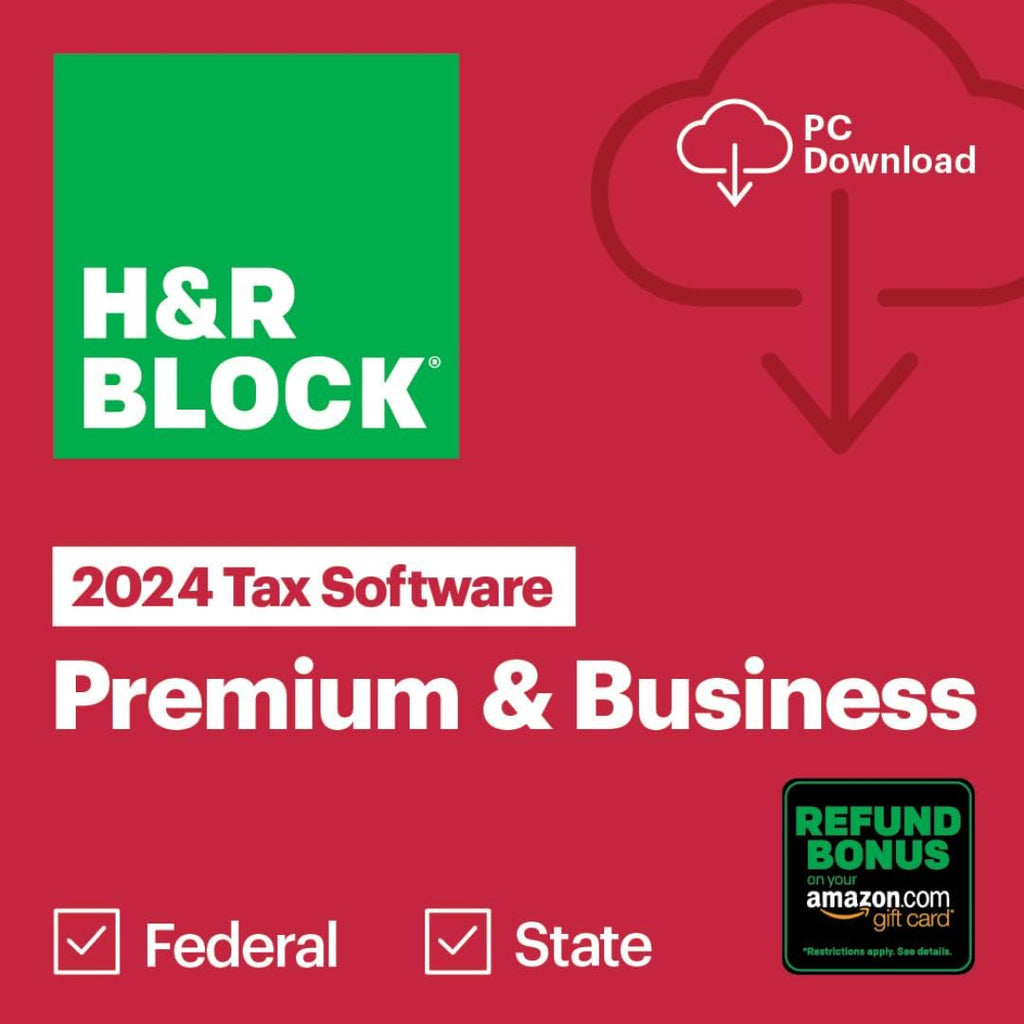 TaxFlux - H&R Block Tax Software Premium & Business 2024 Win [PC Online code]