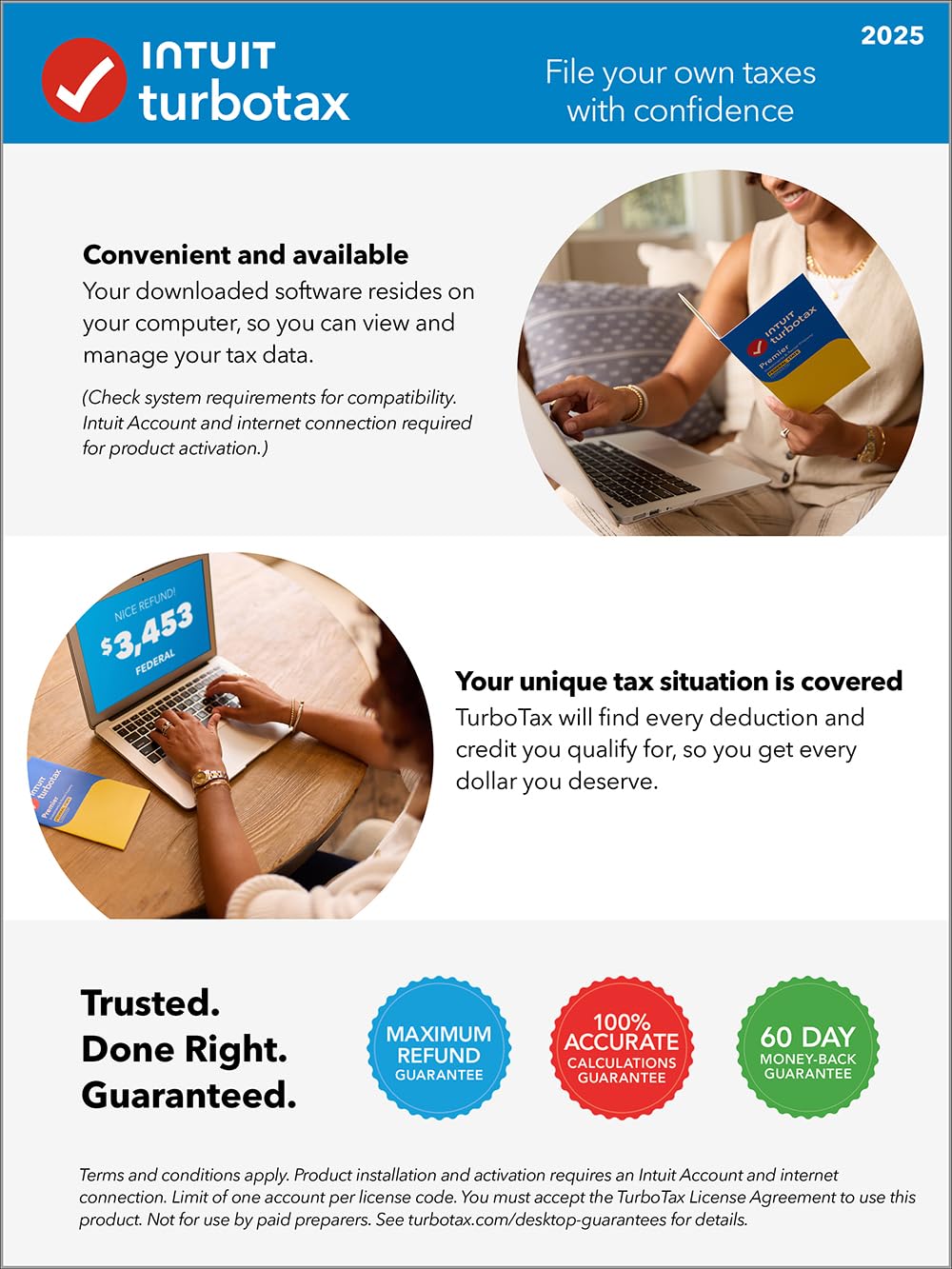 TaxFlux - TurboTax Deluxe Desktop Edition 2025, Federal & State Tax Return [Win11/Mac14 Download]