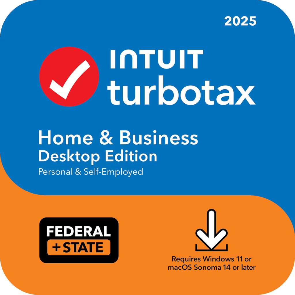 TaxFlux - TurboTax Home & Business Desktop Edition 2025, Federal & State Tax Return [Win11/Mac14 Download]
