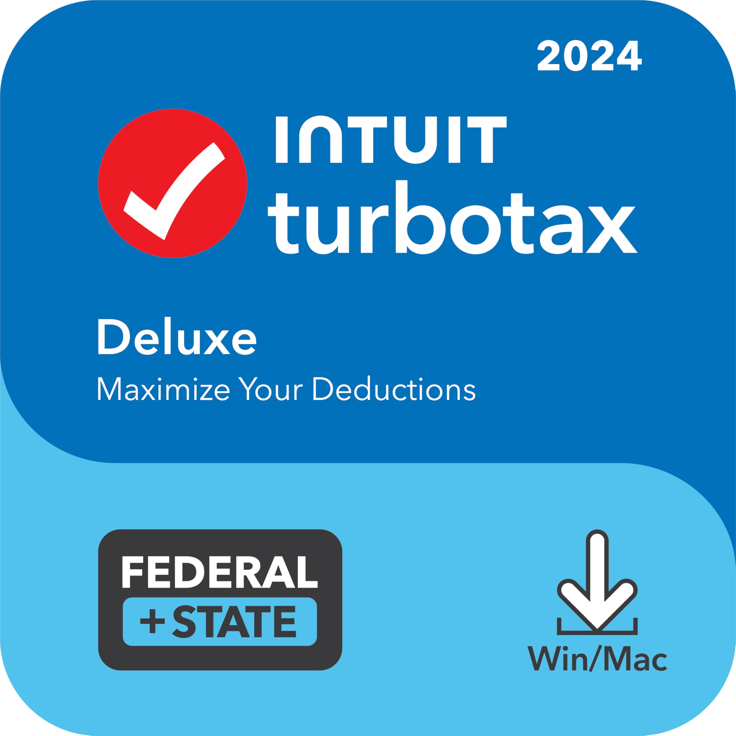 TaxFlux - TurboTax Deluxe 2024 Tax Software, Federal & State Tax Return [PC/MAC Download]